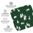 thumbnail image 3 of Zufioo Christmas tree green plaid Print Leather Coaster Set, Decorative PVC Coasters 4-pack - Scald and Stain-resistant, Suitable for Home, Cafes, Restaurants-Square, 3 of 6