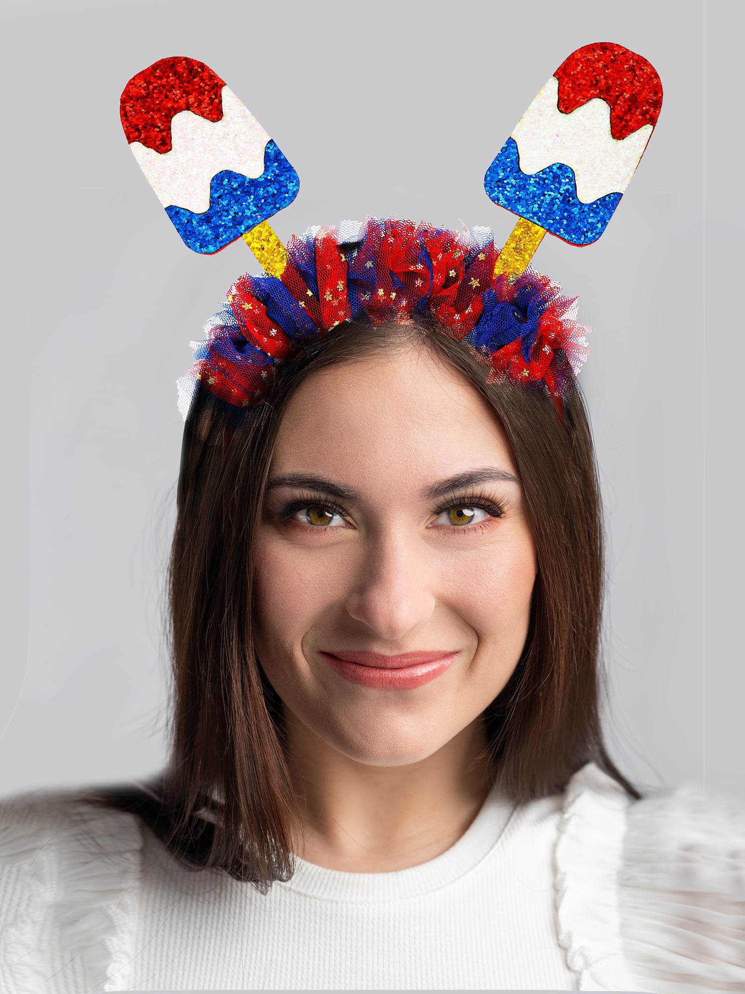 Way to Celebrate Women's Americana Stars and Stripes Bow Headband