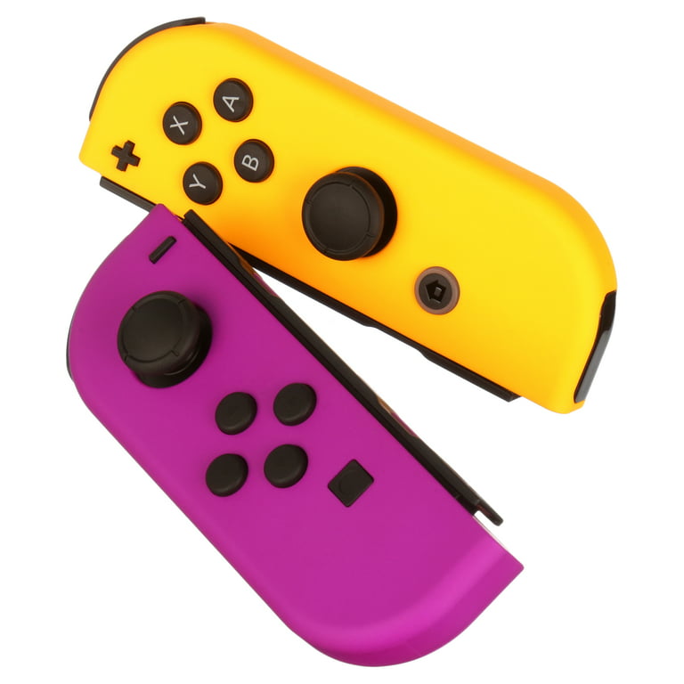 Nintendo Switch Joy Con Controller, Neon Purple/ Orange