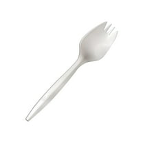 Mediumweight Polypropylene Cutlery Spork Plastic White 1000/Carton BEPBS5000