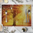 thumbnail image 7 of 2024 Placemat Yellow Forest in Autumn Pattern Linen Fabric Table Mats Family Dinner Tableware Kitchen Table Mat, 7 of 7