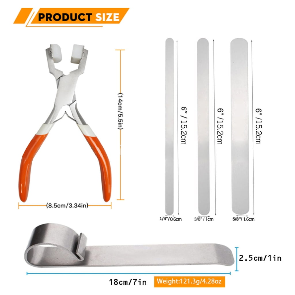 1Set Bracelets Bending Pliers Jewelry Making Tool Metal Bending Bar,Nylon Tip Pliers with Aluminum Bar for Shaping Metal
