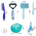thumbnail image 2 of LJSXFI Pet Grooming Brush Kit, 7 Pcs for Shedding & Matted Fur, with Flea Comb and Dog Bath Brush, Cat Dog Brush Grooming Kits, 2 of 7