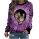 thumbnail image 1 of Camisas de mujer con estampado gráfico de manga larga con cuello redondo, sudadera, suéter, tops cómodos Fridja  hkj1948, 1 of 4