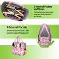 thumbnail image 6 of Garden Tool Bag,Pioneer Flower Floral Print Pattern Garden Tool Organizer,Garden Gifts,Waterproof Multi-Pocket Garden Tool Storage 11.8x5.5x11.4 Inch(Tools NOT Included), 6 of 6
