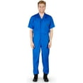 thumbnail image 3 of Natural Workwear Adult Big & Tall Short Sleeve Coverall Royal X-SmallTall - Runs 1 Size Small, 3 of 3