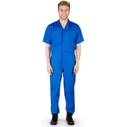 Natural Workwear Adult Big & Tall Short Sleeve Coverall Royal 3X-LargeTall - Runs 1 Size Small