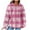 Hot Pink 1, variant on Ltctricy Womens Plus Size Sweatshirts Hoodies Casual Loose Plaid Pullover Tops Fall Fashion Outfits with Pocket