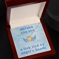 thumbnail image 3 of Mom Christmas Gifts from Son Mother Son Necklace Mom Birthday Gift from Son A Link Tied By Angels Hands Mom Love Knot Necklace, 3 of 3