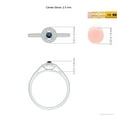 thumbnail image 5 of Angara Natural 0.09 Ct. Blue Sapphire with Diamond Halo Ring in 14K White Gold for Women (Ring Size: 11.5), 5 of 10