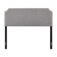 thumbnail image 2 of Home Fare Ensemble Tête de Lit et Banc Queen Rembourré en Tissu Gris, 2 of 10