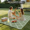 thumbnail image 4 of Green Moroccan Outdoor Rug 3x5 Ft - Reversible Patio Rug Outdoor Camping Rugs, Morocco Boho Ethnic Abstract Geometric Washable Indoor Outdoor Area Rugs, Non-Slip Outdoor Carpet Runner for Deck/Porch, 4 of 8