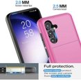 thumbnail image 5 of FIEWESEY for Samsung Galaxy S24 S24 Plus S24 Ultra Case , Dual Layer Protective Shockproof Pocket Credit Card License Rugged Sturdy Shell Slide Wallet Phone Case for Samsung Galaxy S24 Plus, Pink, 5 of 6