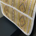 thumbnail image 3 of Yellow and White Microwave Oven Cover, Tribal Inspirations Timeless Motifs of Rhombuses and Triangles, Water Resistant Organizer with Pockets for Kitchen, 36" x 12", Yellow Blush Brown, by Ambesonne, 3 of 4