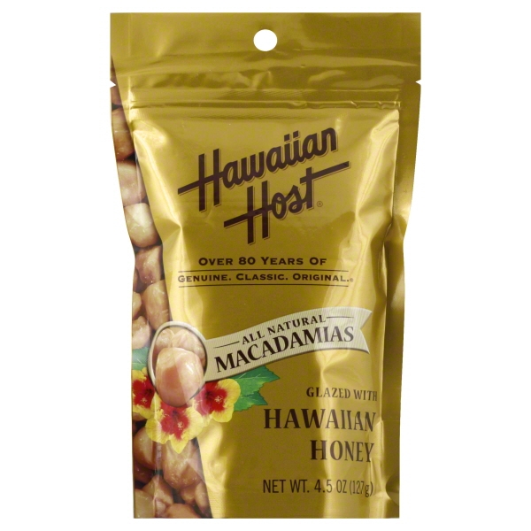 Hawaiian Host Honey Glazed Macadamias, 4.5 Oz.