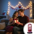 thumbnail image 7 of Valentine Decor Glass Cylinder Light Up Rose "Love" Heart Silver Glitter Flower LED Lights Desktop Carving Home Valentine's Day Gifts, 7 of 7