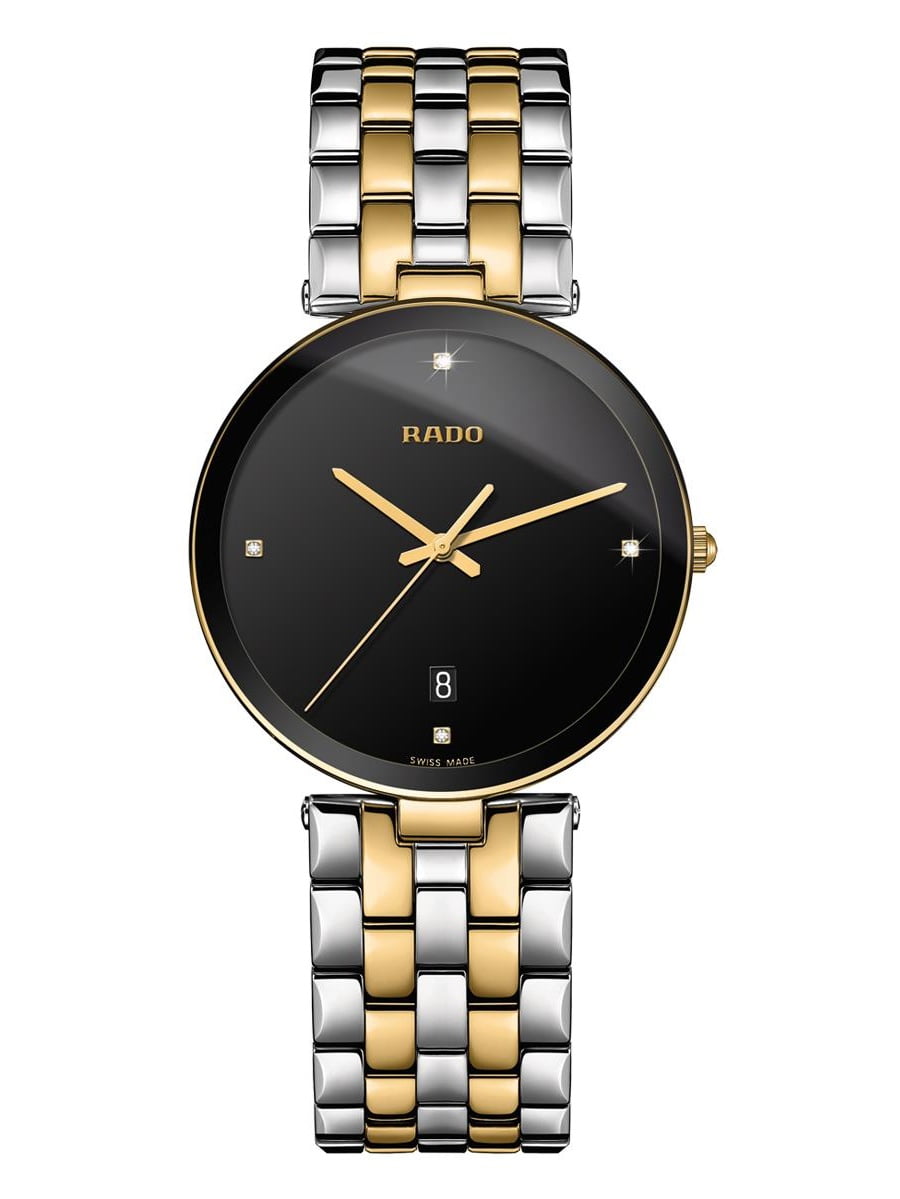 Rado Rado Women S Florence Diamond 38mm Two Tone Steel Bracelet Steel Case Quartz Black Dial Watch R48867713 Walmart Com Walmart Com