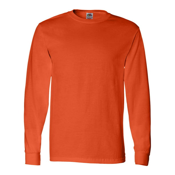 Fruit of the Loom - Adult HD Cotton™ Long-Sleeve T-Shirt - BURNT ORANGE ...