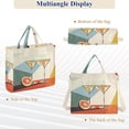 thumbnail image 6 of FORMRS Womens Corduroy Tote Bag Crossbody Shoulder Handbag with Pocket, Beige Glasses, 6 of 7