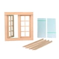 thumbnail image 1 of Ventana de casa de muñecas a escala 1/12, decoraciones para casa de muñecas, artesanía decorativa, muebles de casa de muñecas en miniatura para entusi, 1 of 9