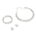 thumbnail image 1 of Riousery Juego de Joyería Nupcial Collar Aretes y Pulsera Plata, 1 of 6