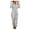 Gray, variant on Women's Winter Warm Fleece Jumpsuit - Long-Sleeve Hooded Zipper Casual Sleepwear, Black, XXL
