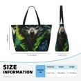 thumbnail image 4 of Zufioo Realistic Style Wolf Warrior Print Large Capacity Beach Travel Bag, Zippered Pocket Foldable Hand-held Shoulder Beach Bag, 4 of 7