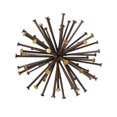 thumbnail image 1 of Benjara BM208312 Large Round Sea Urchin Design Metal Sculpture - Dark Brown & Gold, 1 of 1