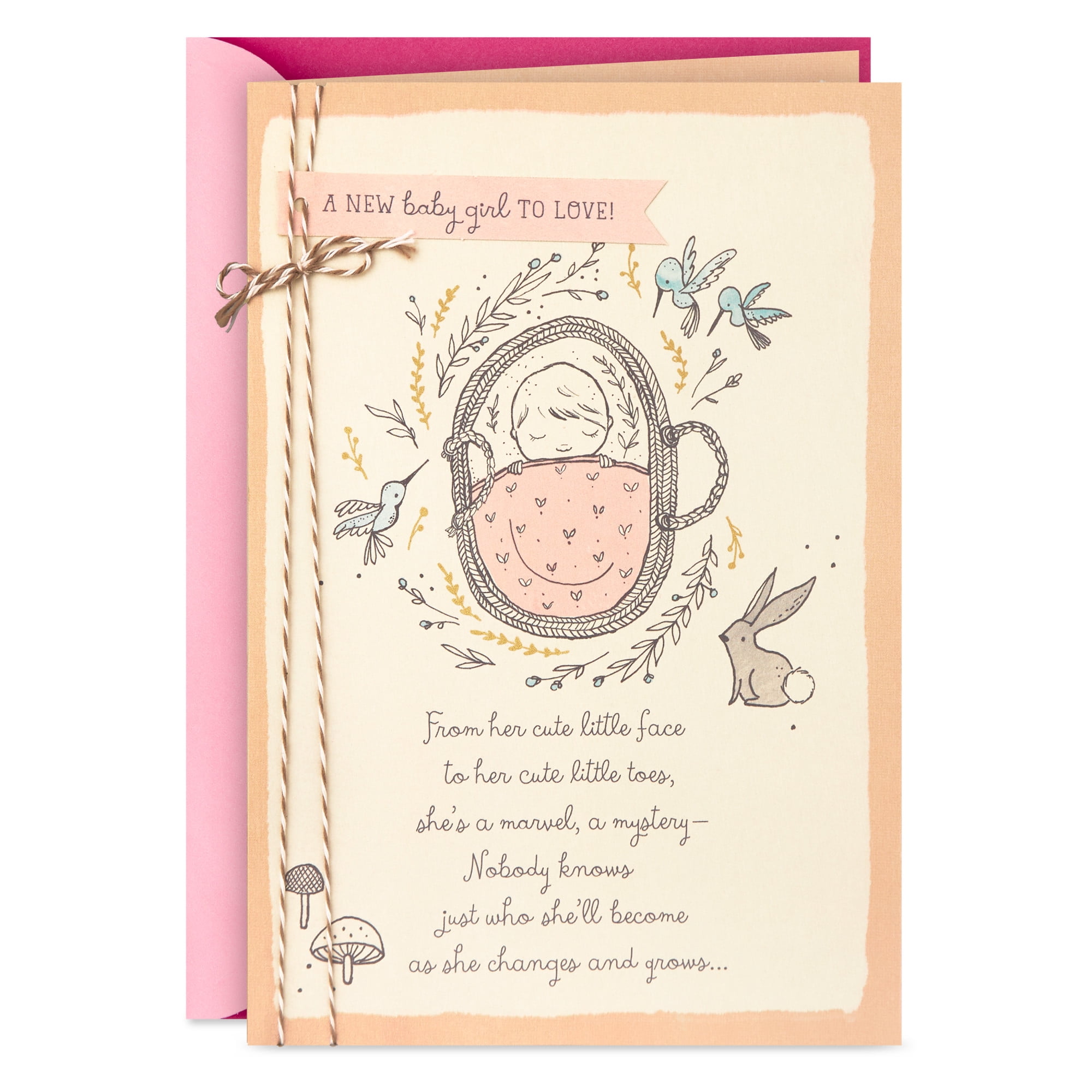 Hallmark Baby Shower Card for Baby Girl (Marvel and Mystery)