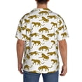 thumbnail image 3 of Balery Leopard Print Camisa Casual de Manga Corta con Botones para Hombre, Texturizada, Estilo Cubano, para Playa, Verano-XX-Large, 3 of 5