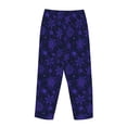 thumbnail image 3 of Lsque purple flower Snowflake Print Women's Pajama Pants, Lounge Pant - Comfortable Home Wear,Elastic Waistband, Stylish Design-Large, 3 of 9