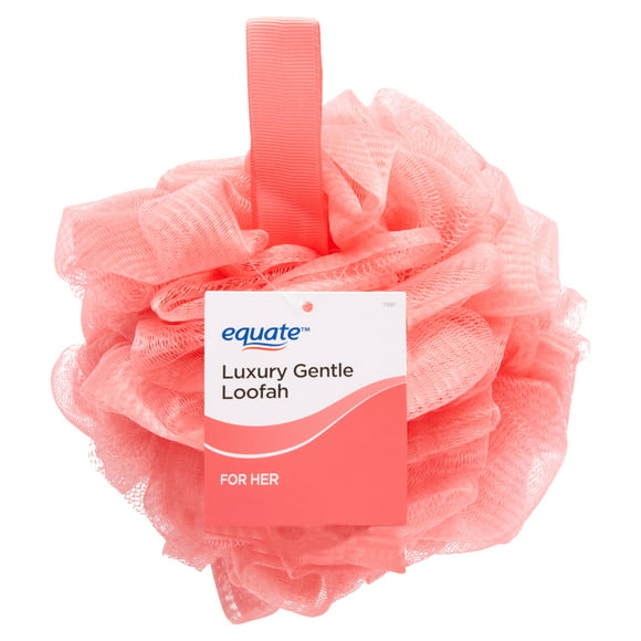 Equate Beauty Women's Exfoliating Bath Loofah, Mesh Netting Body Scrubber, 1 Count