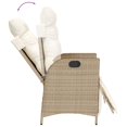 thumbnail image 3 of vidaXL 7 Piece Garden Dining Set with Cushions Beige Poly Rattan, 3 of 5