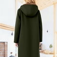 thumbnail image 5 of Hjlmsx Long Hoodies For Women Zip Up Fuzzy Fleece Lined Sweatshirts Jackets Casual Winter Warm Coats with Pockets Green M, 5 of 8