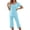 Sky Blue, variant on Blmnix Women's Sleepwear Sleepwear Sets Plus Size Pajamas Bamboo Pajamas Pajama Shorts V-Neck Red Short Sleeve 7/8th Soft Pajama Set for Women,XXXXXL