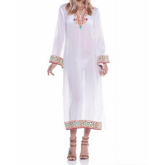 Resortwear Beachwear Cotton Long Kaftan coverup tunic