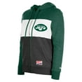 thumbnail image 2 of Women's New Era Green New York Jets Color-Block Full-Zip Hoodie, 2 of 3