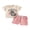 Apricot, variant on BemeyourBBs Toddler Baby Girls Summer Clothes Infant Baby Girl Raccoon Outfit Cute but Feral Letters Print Short Sleeve Raccoon Print T Shirt Tops with Pockets Shorts 2Pcs Set