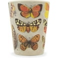 thumbnail image 4 of Ecoffee 12oz 340ml Reusable Cups with Silicone Lid Tops, Made with Natural Bamboo Fibre, Farfalle, 4 of 5