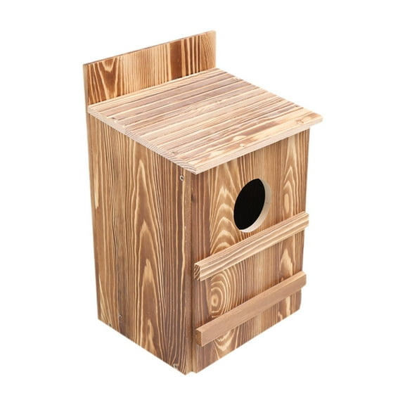 hengtong Bird House ,Outdoor , Pet Supplies, Decoration Creative Owl Wood Birdhouse for Patio Yard Backyard Garden