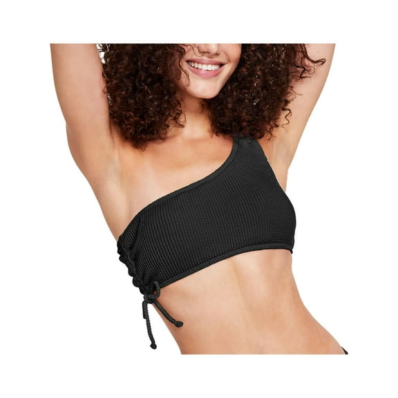 Salt   Cove Womens Juniors Textured One Shoulder Bikini Swim top