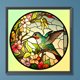 thumbnail image 1 of Cuadros Decorativos Pintura de diamante 5D DIY Taladro redondo completo Vidrieras Decoración de colibrí (A7360) Wdftyju embutido en tela, 1 of 7