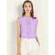 thumbnail image 2 of INSPIRE CHIC Blusas Elegante Sin Mangas Vintage De La Década De 1950 Con Volantes Para Oficina De Negocios Para Mujer Lavanda L, 2 of 6