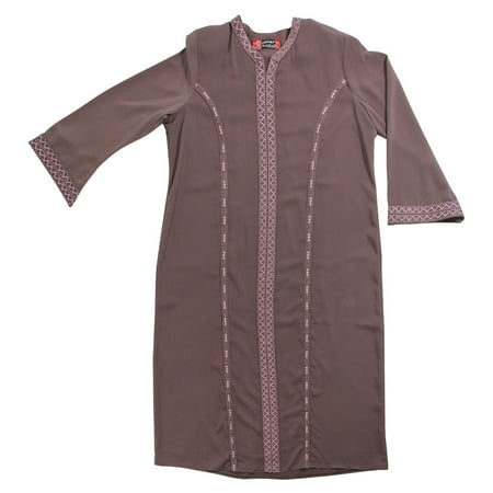 Hijaz Women's Purple Full Body Embroidery Lavender Abaya