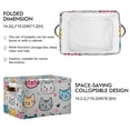 thumbnail image 2 of Yayeee Canvas Storage Basket with Handles for Shelves Fabric Bins Closet Organizer, Cute Cat Pattern, 2 of 8