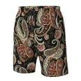 thumbnail image 2 of Yiaed Paisley6 Print Men's Swim Trunks with Lining Quick Dry Sports Shorts Beach Shorts Boardshorts-3X-Large, 2 of 5