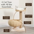 thumbnail image 3 of PetPals 29"H 2-Lvl Cat Tree with Handwoven Basket Beds, Sisal Scratching Post, Washable Cushion, 3 of 7