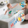thumbnail image 2 of UNEEDE Bathtub Toy Organizer with Grip, Dual Compartments & Inner Pockets for Kids Bath Essentials, Fits 6-Inch Tub Edges, Machine-Washable Nylon Mesh, No Suction Cups Needed, 2 of 7