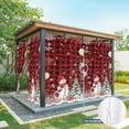 thumbnail image 6 of Outdoor Curtains for Patio Waterproof, Red Christmas Outdoor Privacy Panels Grommet, Snowman Xmas Tree Coastal Snowflake Starfish Plaid Blackout Outside Curtains for Porch/Cabana 54"x95", 1 Panel, 6 of 8