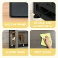 thumbnail image 2 of Walsunny Wooden Dog Crate Furniture,Double-Doors Kennel Indoor with Divider and Removable Tray,End Table Dog Crate for Decoration 44.1"L x 29.5"W x 32.3"H，Grey, 2 of 7